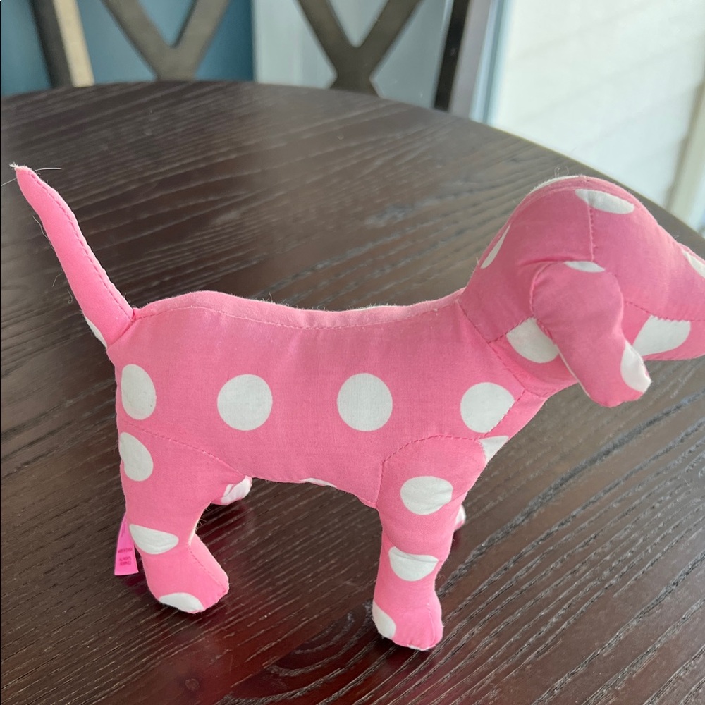 Victoria’s Secret Pink Polka Dot Plush Dog. Perfect condition - Picture 3 of 5